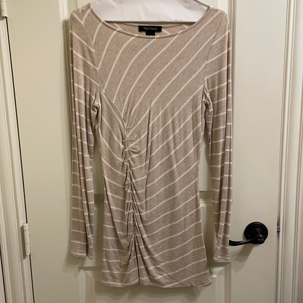 Khaki / White striped White House Black Market